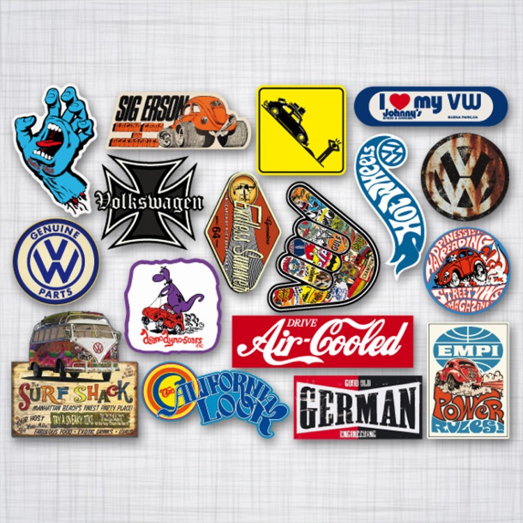 Planche mini stickers VW Air Cooled