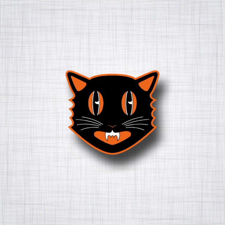 Sticker chat noir Halloween.