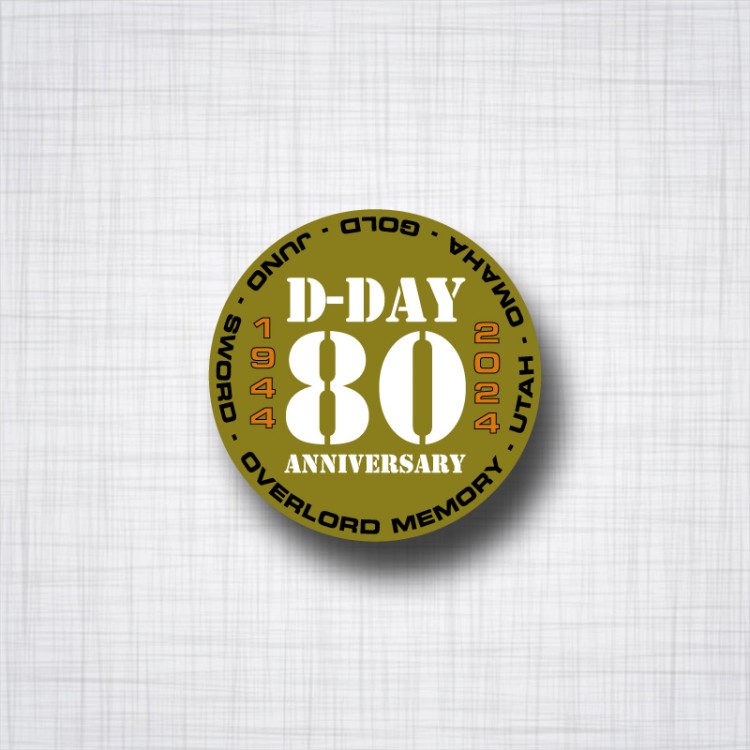 Sticker D-Day 80 anniversary.