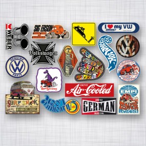 Planche mini stickers VW Air Cooled