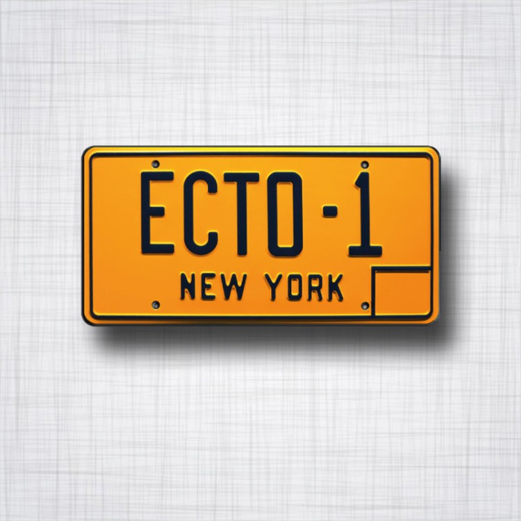 Sticker Plaque Immatriculation Ecto-1.